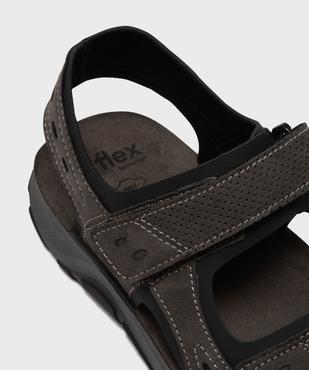Sandales homme sport unies à scratch vue12 - G'FLEX - GEMO