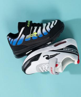 Baskets à scratch multicolores avec semelle à bulle d’air garçon - Airness vue6 - AIRNESS - GEMO