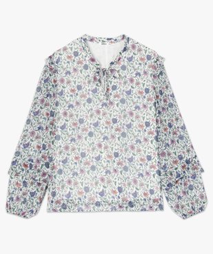 Blouse femme à motifs fleuris avec volants sur les manches vue4 - GEMO(FEMME PAP) - GEMO