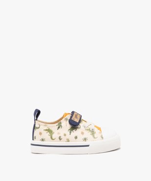 Baskets bébé garçon en toile imprimée crocodile vue1 - GEMO 4G BEBE - GEMO