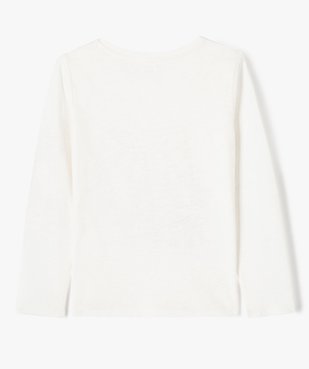 Tee-shirt à manches longues avec motif brodé fille vue4 - GEMO (ENFANT) - GEMO