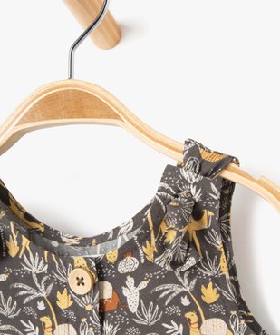 Combishort bébé fille fluide à motifs vue2 - GEMO(BEBE DEBT) - GEMO