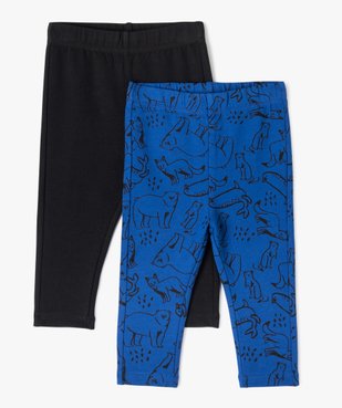 Pantalon bébé garçon en maille fine (lot de 2) vue1 - GEMO(BEBE DEBT) - GEMO