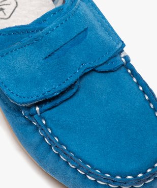 Mocassins garçon dessus cuir retourné fermeture scratch vue6 - Nikesneakers (ENFANT) - Nikesneakers