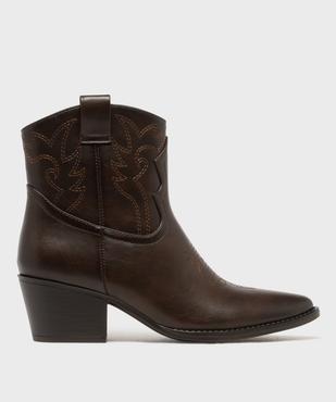 Boots santiags avec dessus brodé femme - Follow Me vue1 - FOLLOW ME - GEMO