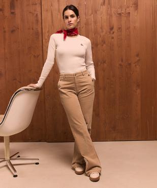 Pantalon flare en velours fines côtes à pont femme - LuluCastagnette vue1 - LULUCASTAGNETTE - GEMO