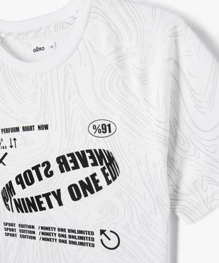 Tee-shirt imprimé graphique ado garçon vue2 - GEMO (JUNIOR) - GEMO