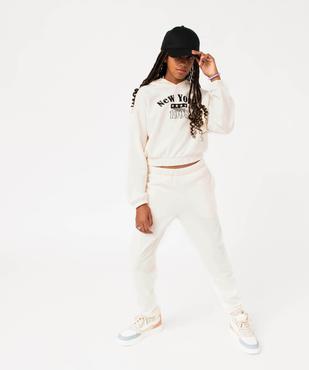 Pantalon de jogging molletonné fille vue5 - PREMIER PRIX BY GEMO - GEMO