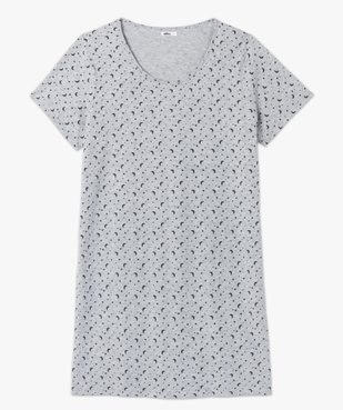 Chemise de nuit femme grande taille à manches courtes avec motifs vue4 - GEMO(HOMWR FEM) - GEMO