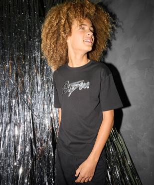 Tee-shirt manches courtes avec motif métallisé garçon vue4 - GEMO 4G GARCON - GEMO
