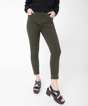 Pantalon femme coupe Skinny taille haute effet push-up vue1 - GEMO 4G FEMME - GEMO