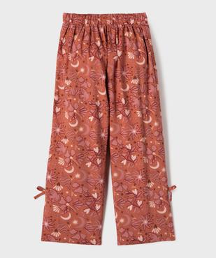 Pantalon fluide imprimé fille vue5 - GEMO 4G FILLE - GEMO
