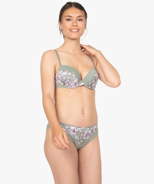 Culotte femme à motifs fleuris et dentelle vue3 - GEMO(HOMWR FEM) - GEMO