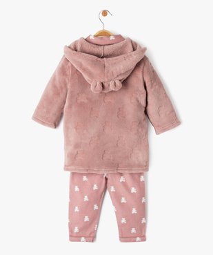Ensemble pyjama et robe de chambre bébé fille- LuluCastagnette vue5 - LULUCASTAGNETTE - GEMO