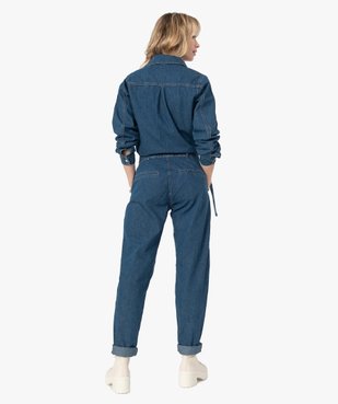 Combinaison pantalon femme en jean vue3 - GEMO(FEMME PAP) - GEMO