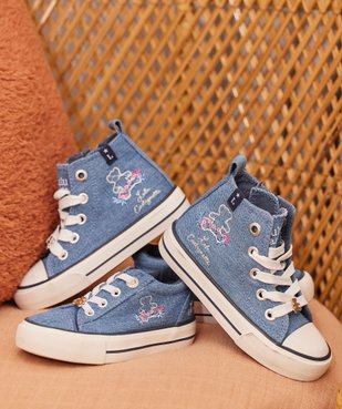 Baskets fille en toile montante unie à lacets et à zip - LuluCastagnette vue6 - LULU CASTAGNETT - GEMO