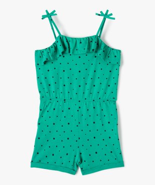Combishort fille à fines bretelles imprimé pois vue1 - GEMO (ENFANT) - GEMO