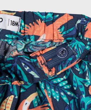 Jupe short fluide imprimé tropical bébé fille vue4 - GEMO 4G BEBE - GEMO