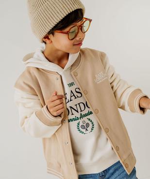 Sweat bicolore à fermeture pressions garçon vue1 - GEMO 4G GARCON - GEMO