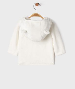 Sweat zippé à capuche en fourrure imitation bébé vue8 - GEMO(BB COUCHE) - GEMO
