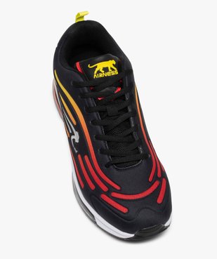 Baskets homme running à stries colorées - Airness vue5 - AIRNESS - GEMO