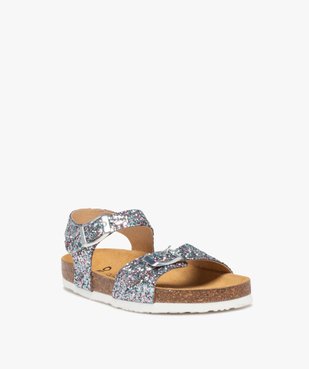 Sandales fille à semelle liège et larges brides à boucle vue2 - GEMO (ENFANT) - GEMO