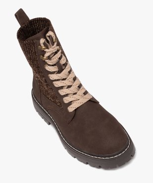 Boots femme unies en maille élastique style chaussette à semelle crantée vue5 - GEMO (CASUAL) - GEMO