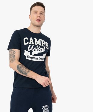 Tee-shirt homme à manches courtes avec inscription – Camps United vue1 - CAMPS UNITED - GEMO