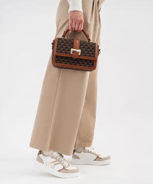 Baskets avec empiècements contrastants femme - 5 Miles vue1 - 5 MILES - GEMO