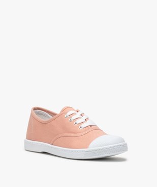 Tennis femme en toile avec lacets et bout renforcé vue2 - GEMO (SPORTSWR) - GEMO