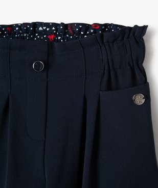 Pantalon fille large à taille haute élastiquée - Lulu Castagnette vue2 - LULUCASTAGNETTE - GEMO