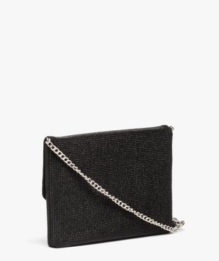 Sac besace femme format pochette à strass et bandoulière chaîne vue2 - GEMO (ACCESS) - GEMO