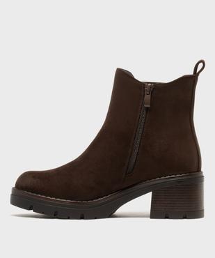 Boots Chelsea à talon et semelle crantée en suédine femme - 5 Miles vue3 - 5 MILES - GEMO