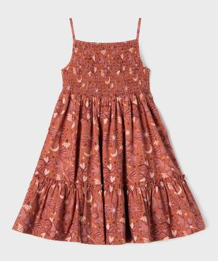 Robe à bretelles, smocks et volants fille vue4 - GEMO 4G FILLE - GEMO