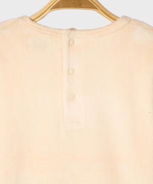Pyjama 2 pièces en velours à motif léopard bébé fille vue4 - GEMO 4G BEBE - GEMO