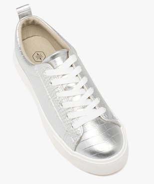 Tennis texturées et semelle plateforme femme vue6 - GEMO (SPORTSWR) - GEMO