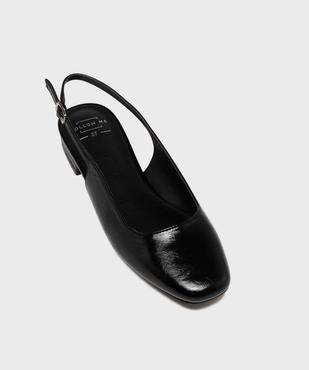 Escarpins slingback à bout carré et talon plat femme - Follow Me vue5 - FOLLOW ME - GEMO