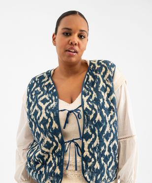 Gilet sans manches à motif ethnique femme grande taille vue5 - GEMO (G TAILLE) - GEMO