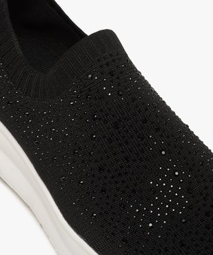 Baskets femme sans lacets à strass vue6 - GEMO (SPORTSWR) - GEMO