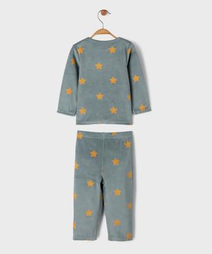 Pyjama 2 pièces en velours à motifs étoiles bébé garçon vue3 - GEMO 4G BEBE - GEMO