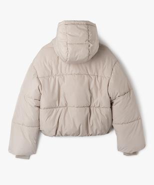 Parka courte et large à capuche fille vue4 - GEMO 4G FILLE - GEMO