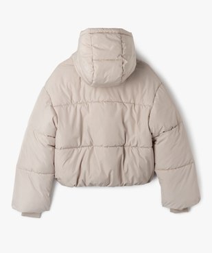 Parka courte et large à capuche fille vue4 - GEMO 4G FILLE - GEMO