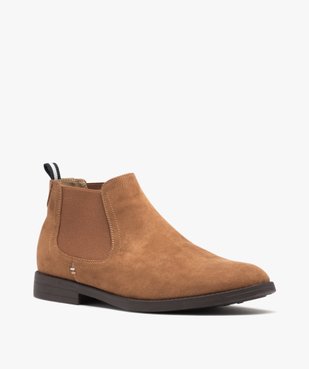 Boots Chelsea en suédine élégantes homme  vue3 - GEMO(URBAIN) - GEMO