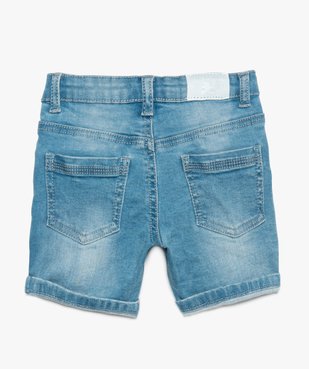 Bermuda bébé garçon en jean stretch délavé – Lulu Castagnette vue2 - LULUCASTAGNETTE - GEMO