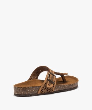 Sandales femme à entre-doigts avec bride ajourée vue4 - GEMO (CASUAL) - GEMO