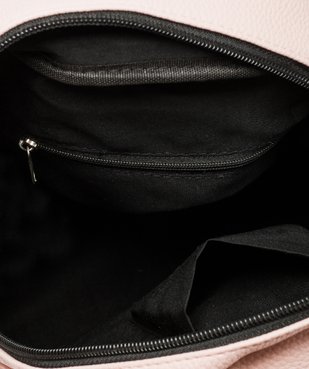 Petit sac à dos grainé avec pompon vue3 - GEMO (ACCESS) - GEMO
