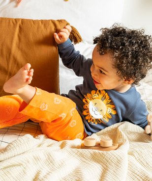 Pyjama 2 pièces en coton à motif lions bébé vue7 - GEMO 4G BEBE - GEMO