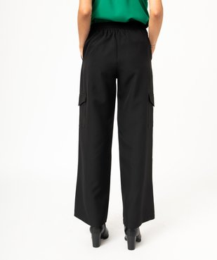 Pantalon large avec poches à rabat sur les cuisses femme vue3 - GEMO(FEMME PAP) - GEMO