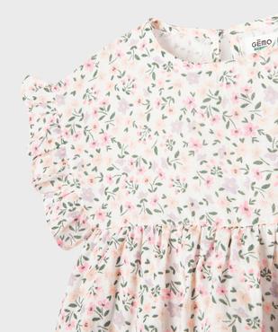 Robe en gaze de coton avec manches volantées fille vue2 - GEMO 4G FILLE - GEMO