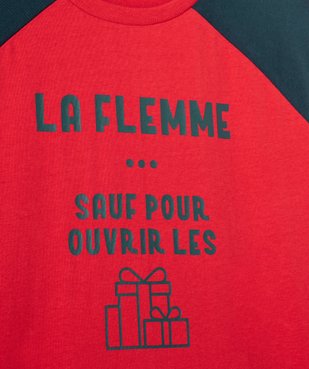 Tee-shirt à manches courtes bicolore avec message garçon vue2 - GEMO (JUNIOR) - GEMO